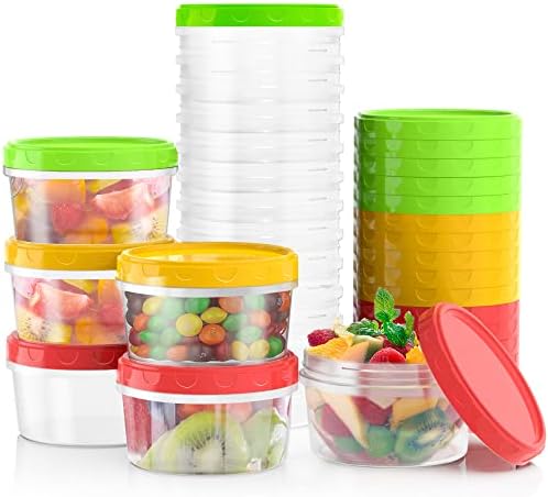 Yzxodn 20 pacote de 9 oz de recipientes de armazenamento de alimentos, recipiente de preparação para refeições reutilizáveis