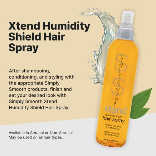 Simplesmente suavizador xtend horthield textura spray de cabelo forte e luz de retenção, spray de estilo de acabamento de brilho resiste