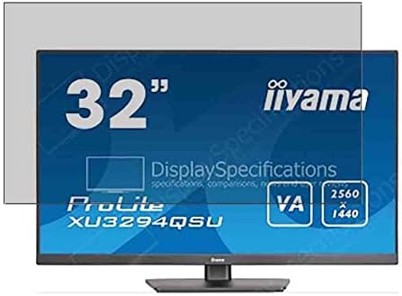 Protetor de tela de privacidade Puccy, compatível com iiyama prolite xu3294qsu-b1 31.5 Monitore o filme de filme anti-espião