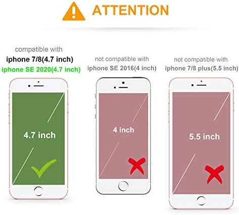 Kihuwey iPhone 7 Caso da carteira iPhone 8 iPhone SE 2020 Caixa de carteira com cartão de crédito, tampa de proteção à prova de choque durável em couro premium para iPhone 7/8/se 4,7 polegadas