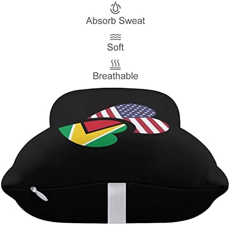 Guiana Use Flag Car Necue travesseiro de pescoço 2 PCs Local de pescoço de cabeça respirável