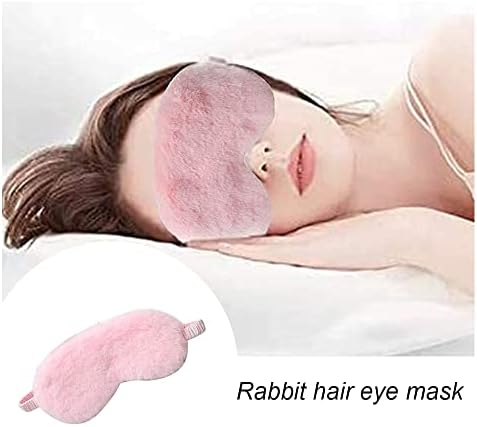 4 PCS máscara de sono máscara de olho macia máscara de seda, máscara de olho máscara de sono ajustável Rabbit de bunda com cinta
