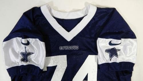 2018 Dallas Cowboys Terence Steele 74 Jogo emitido na Marinha Jersey 53 - Jerseys de jogo NFL não assinado