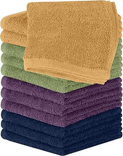 Utopia toalhas de panos de algodão Conjunto - de algodão girado, panos de face de flanela de qualidade premium, toalhas altamente absorventes e macias da ponta dos dedos