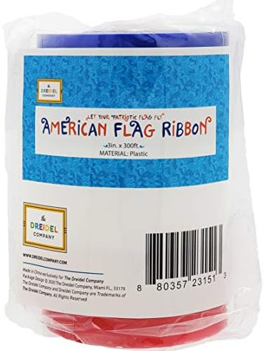 American Flan Ribbon Vermelho branco e azul para o quarto de 4 de julho)