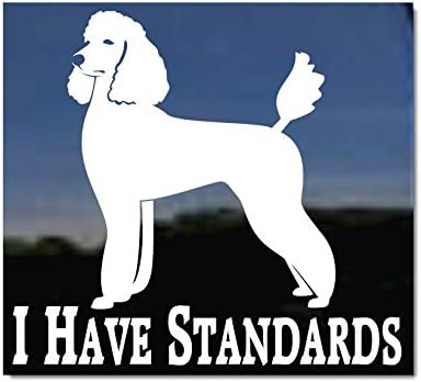 Eu tenho padrões | Nickerstickers® Standard Poodle Vinyl Janela Decal