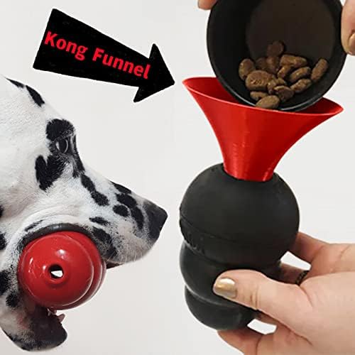 Teyouyi 1PCS Food Funil for Kong Dog Toy Acessório para Kong Classic Dog Toy Red