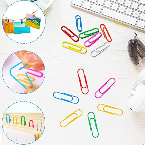 Clipes de papel clipes de folhas, clipes de escritório coloridos Conjunto - tamanhos variados CLAMPS DE PAPERCO