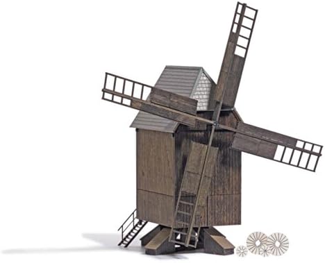 Busch 1575 Post Windmill - Estrutura de madeira da estrutura da estrutura do modelo de escala