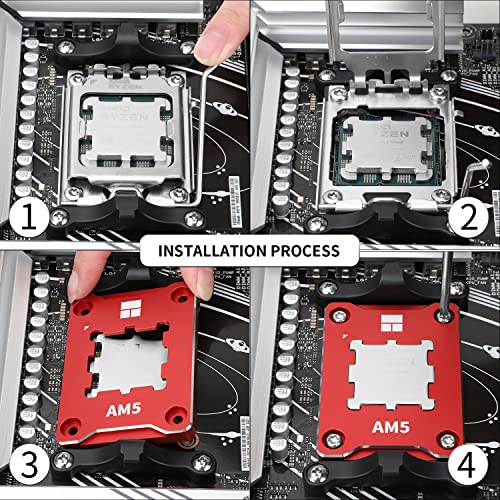 Termalright ASF-Red AM5 CPU Porta, quadro de fixação anti-flexão corretiva, fusão fixa de ajuste completo AM5 Fixo