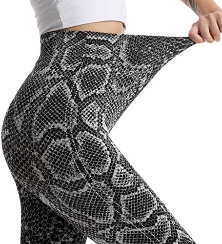 Perneiras para mulheres controle de barriga levantamento de bunda de luta atlética Snakeskin ioga calça de ioga estampada Casual Cintura alta calça de moletom
