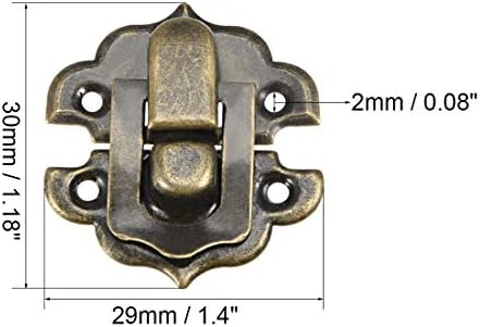 Uxcell Box Latch, pequenos estojos decorativos de bronze de bronze