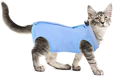 Molain Cat Professional Recovery Suit para feridas abdominais ou doenças de pele, após a alternativa de colarinho eletrônico