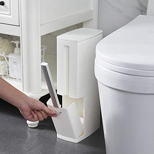 Aoof 3 em 1 lixo de banheiro multifuncional pode lixo de lixo cesta de lixo de cozinha com escova de vaso sanitário lixo saco de lixo