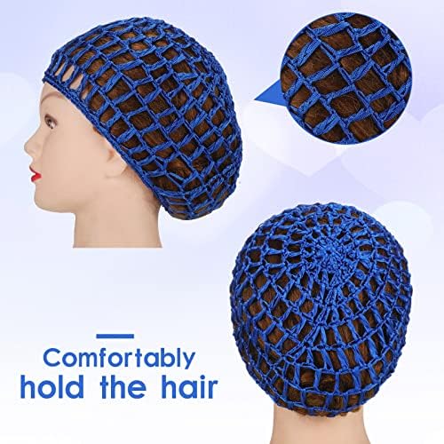 GEYOGA 2 peças malha de crochê hair rede rayon knit snood chapéu tampa de goma de sono crochê para mulheres