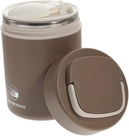Upkoch 4pcs aço inoxidável Os recipientes de xícara de aveia com tampas mini recipientes para recipientes com tampas portáteis