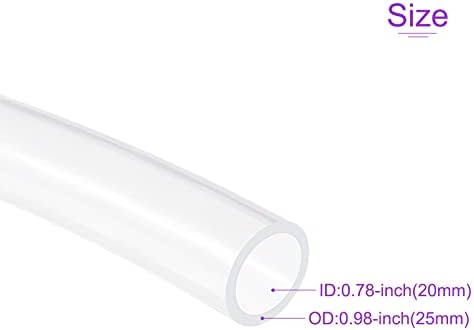 DMIOTECH 20mm ID 25mm od clear tubo de PVC transparente flexível mangueira de vinil tubo para tubo de água do jardim, tubo de tubo de ar, 1m de comprimento