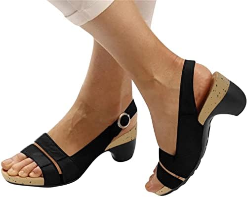 Sandálias de cunha Yowup para mulheres de verão elegante, sandálias mulheres cunha 2023 sandálias de praia respiráveis ​​sapatos