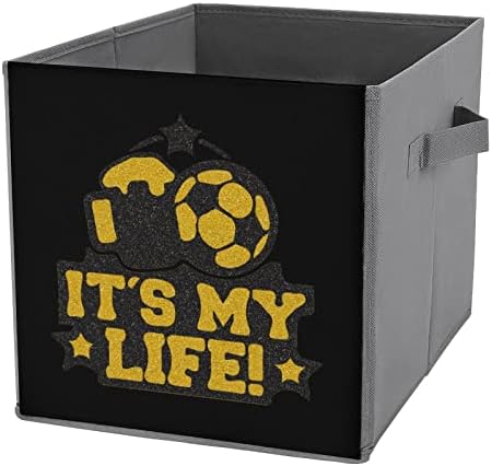 Beer Soccer Garle Cubes Storage Bins Collapsible Canvas Storage Box Closet Os organizadores de prateleiras