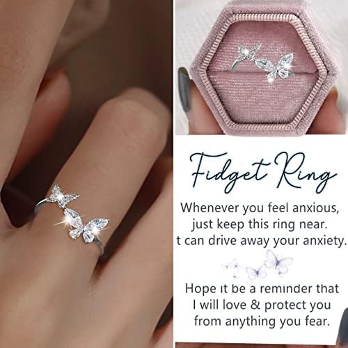 Anéis finos para mulheres anel de borboleta Design feminina Moda feminina dedo Avançado sentindo personalidade legal