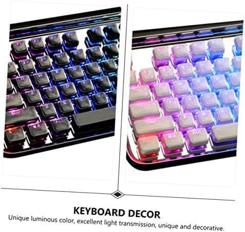 Solustre 1 Definir teclado de cristal de cristal redondo teclado transparente keycaps de teclados de computador redonda keycaps