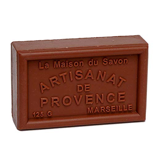 Savon de Marselha - sabão francês feito com manteiga de karité orgânica - fragrância de chocolate - adequada para todos os tipos de pele - 125 gramas de gramas - conjunto de 3