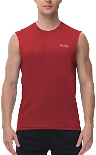 Cakulo Men's Workout Swim Swim camisas sem mangas