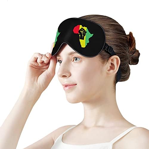 Punho de potência preta com máscara de olho macio afro eficazes máscara de sono conforto