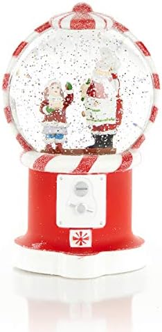 Light -up Snow Globe - Gumball Machine Lantern - Papai Noel e Criança