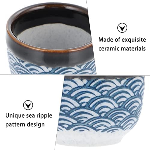 Conjunto de saquê de saquê de 5 peças doytool conjunto de saquê de cerâmica japonesa com 1 garrafa de decanter jeanse e 4 copos de