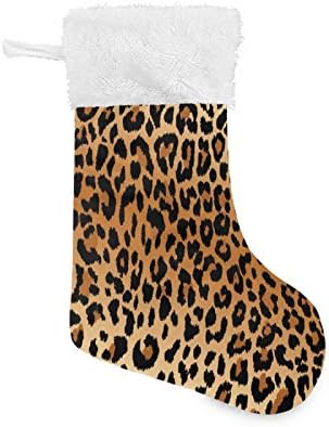 Staytop Fashion Colorful Leopard Animal Print Meias de Natal, Decorações de Presentes Big Xmas e suprimentos de festa, usados ​​para meias de decoração de lareira 1pcs