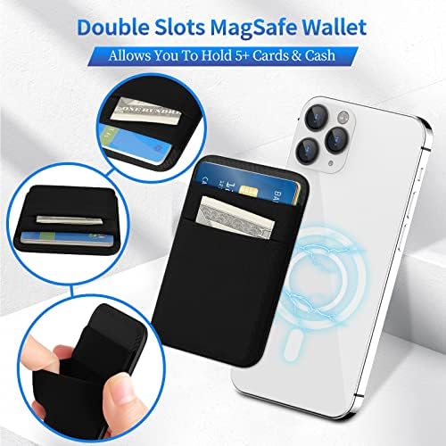 Senose Magnetic Wallet Compatível para MagSafe, suporte para carteira de telefone compatível para iPhone 14 Pro Max/14 Pro/14