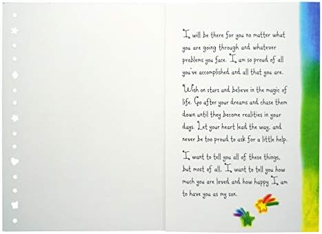 Cartão de Greeting das Artes da Montanha Azul “Eu te amo, meu filho” é perfeito para Natal, aniversário, formatura, “Só porque”