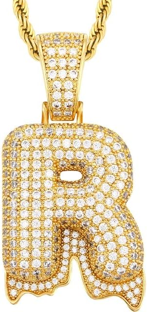 Bula Thi Fashion Letter Colares pendente para homens jóias de joalheria Classic cobre letra de cobre pingente cubic