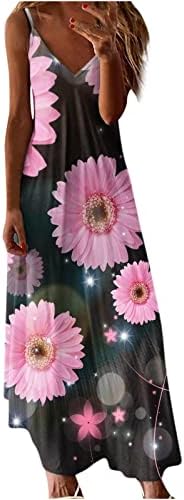 Vestido maxi pejock para mulheres 2023 verão estampado de verão de vestido de vestido floral