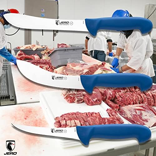 Jero 3 peças Pro Butcher Carne Processing Conjunto - Faca de açougueiro, faca de esfolar