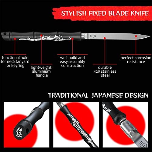Pacote de 3 itens - Faca de bolso preto - Facas dobráveis ​​de lâmina afiada de 3,5 serrilhadas - facas de utilidade japonesas