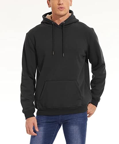 MagComsen Men's Hoodie Sherpa Fleece Pullover moletom Sorto