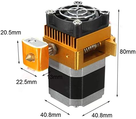 Peças da impressora 3D KXA 0,4 mm MK8 BOCK FULLE METAL PRIMENTO PARA PRIMEIRA PRUSA PRUSA I3