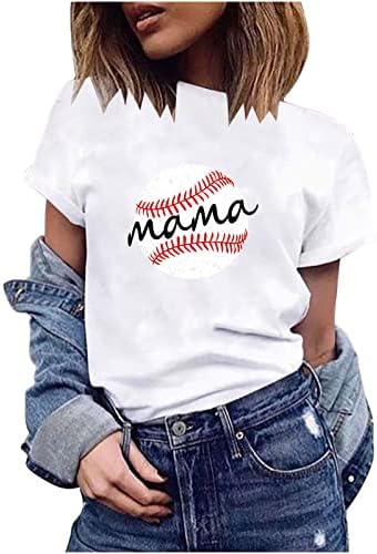 Mama camisa para mulheres mama letra de letra de camiseta impressa camiseta casual tópicos de manga curta