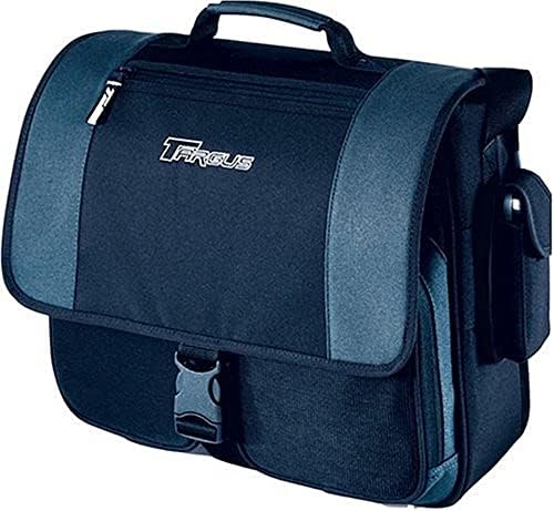 Targus vibe Deluxe Messenger Case projetada para laptops de 15,4 polegadas RG0316 Black com aço azul