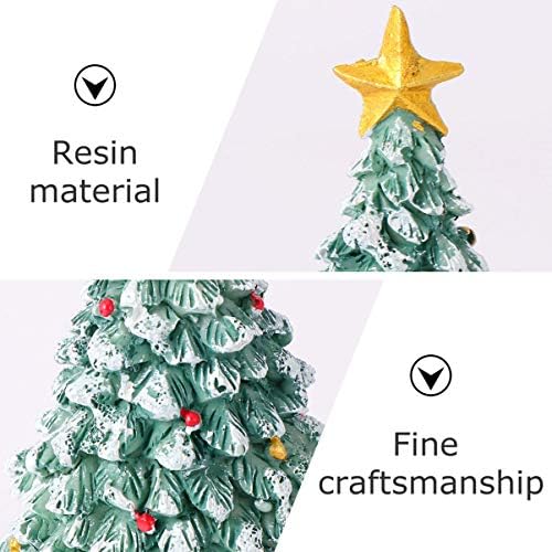 Besportble alegre chirstmas 1 pc mini adorável criativo decorativo decorativo desktop ornament resina árvore decoração