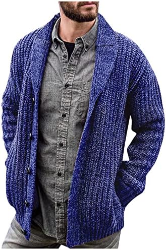 Jaquetas para homens Cardigan Europe e America Solid Color Manga longa Slim Knit Coates Jackets