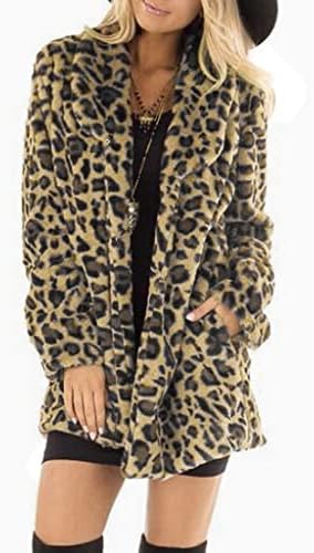 Cardigan de lã de lã de leopardo feminino