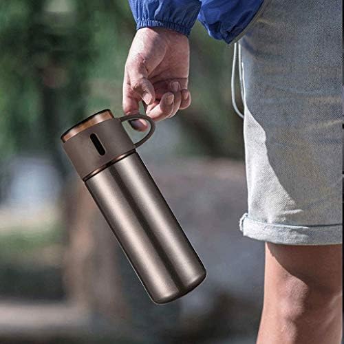 PDGJG Water Bottle Bottle Portable Aço inoxidável Caneca de café para comida, bebida quente e fria, parede dupla,