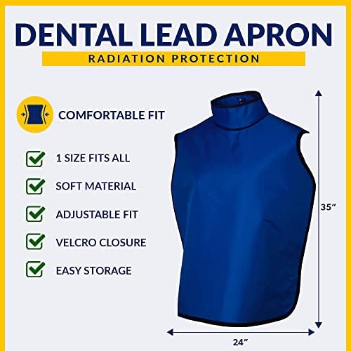 Radiação dental para adultos rápida líder de avental com loops suspensos e costurado em colarinho da tireóide