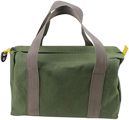 Bolsa de ferramentas de lona emvanv, bolsa de armazenamento de bola de boca larga pesada, bolsa de bolsa com grande capacidade