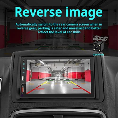 Eastvita Double Din Car estéreo compatível com CarPlay/Android Auto, estéreo de carro de toque com tela HD de 7 polegadas,