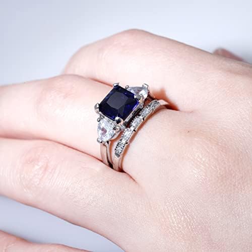 2023 Nova jóia de anel para mulheres jóias pedras azul engajado de zircão redondo anel de moda brilhante anéis de acrílico