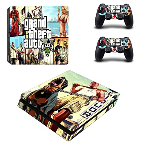 Para PS5 Digital - Game Grand GTA Roubo e Auto PS4 ou Ps5 Skin Skin para PlayStation 4 ou 5 Console e Controladores Decalque